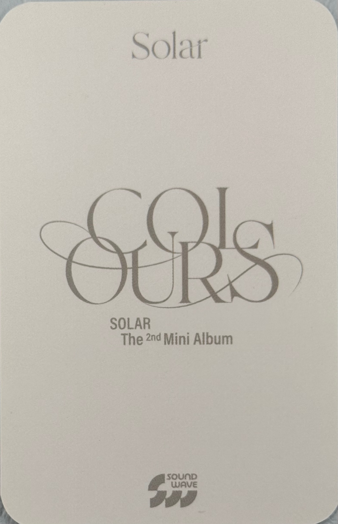Solar Solar photocard back side - Offline