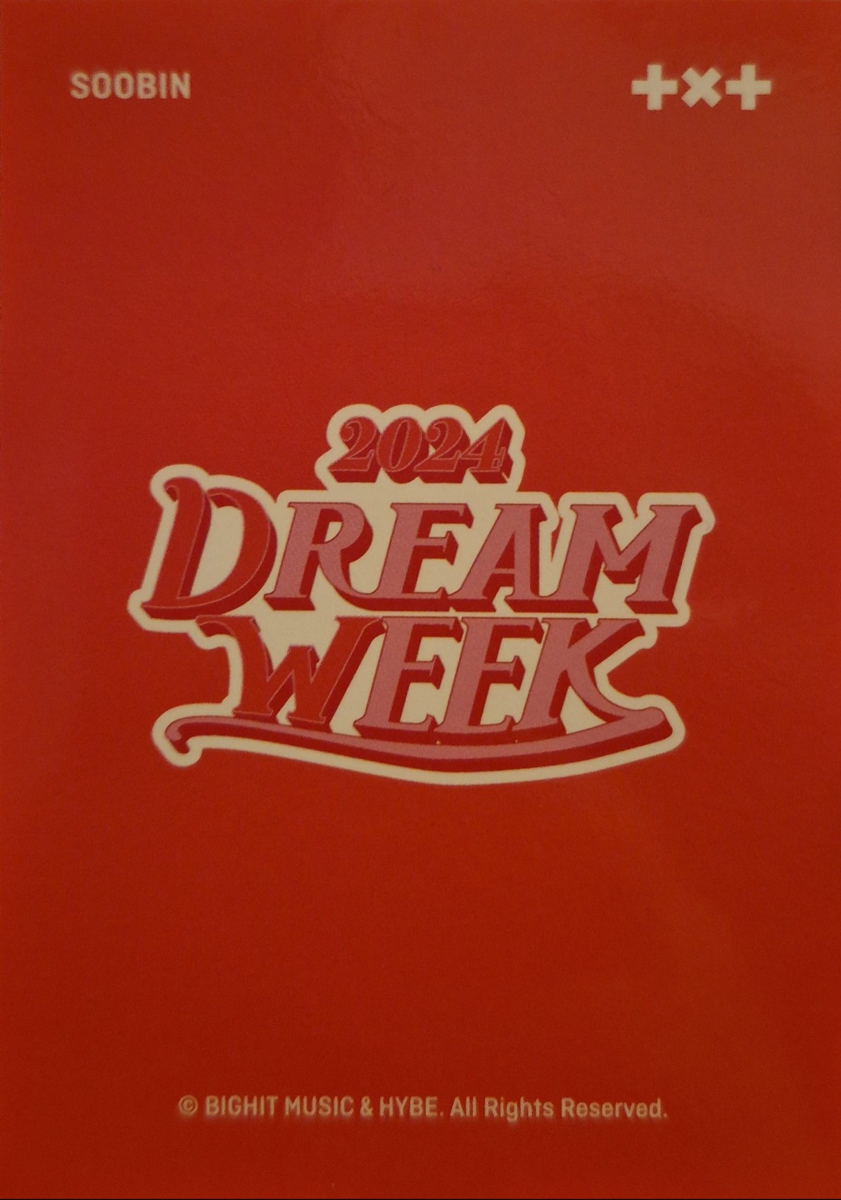 Soobin TXT photocard back side - Weverse Benefit
