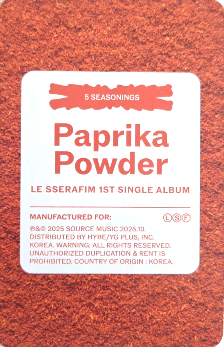 Sakura LE SSERAFIM photocard back side - A-2