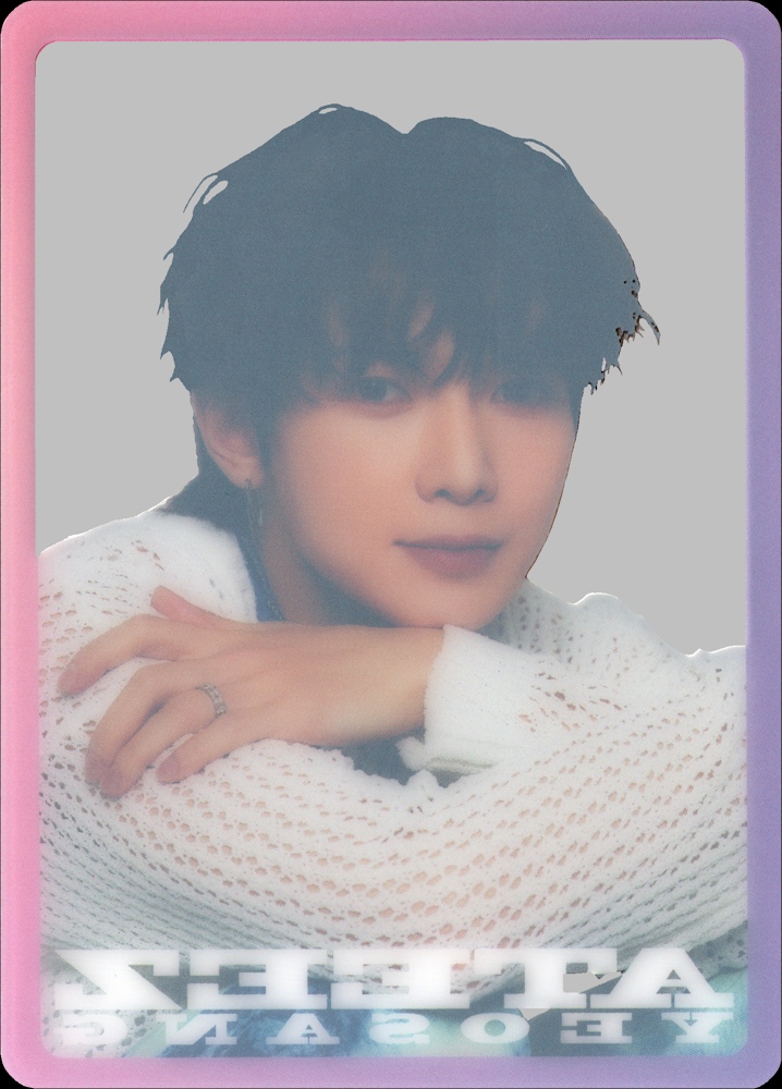 Yeosang ATEEZ photocard back side - Clear Card
