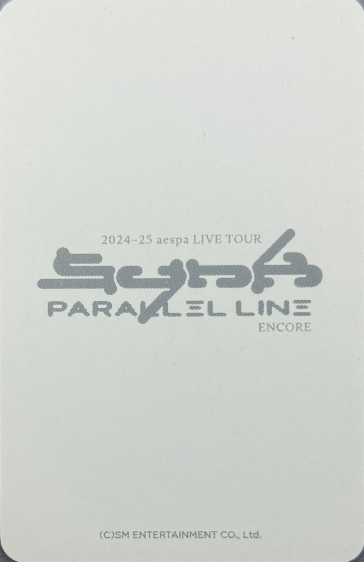 Winter aespa photocard back side - Fortune Scratch Photocard Set