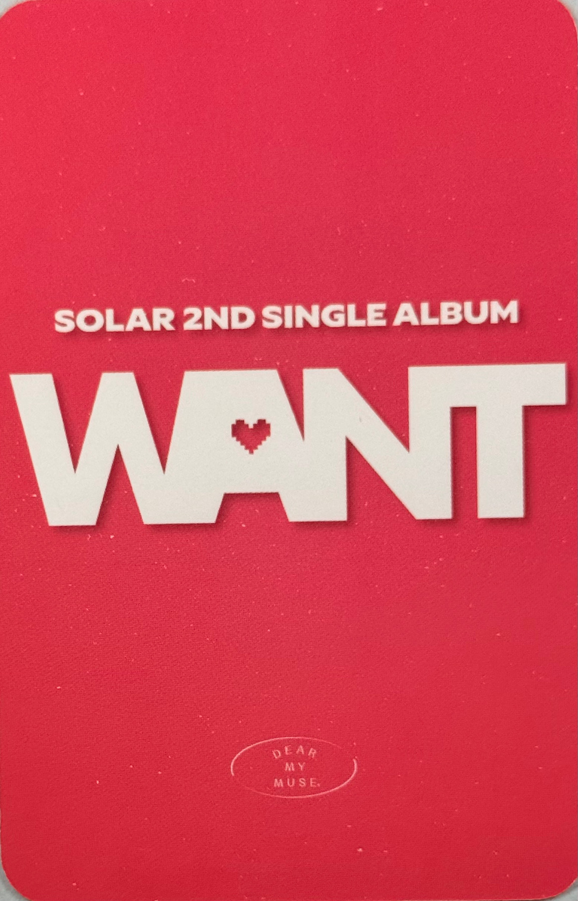 Solar Solar photocard back side - Benefit