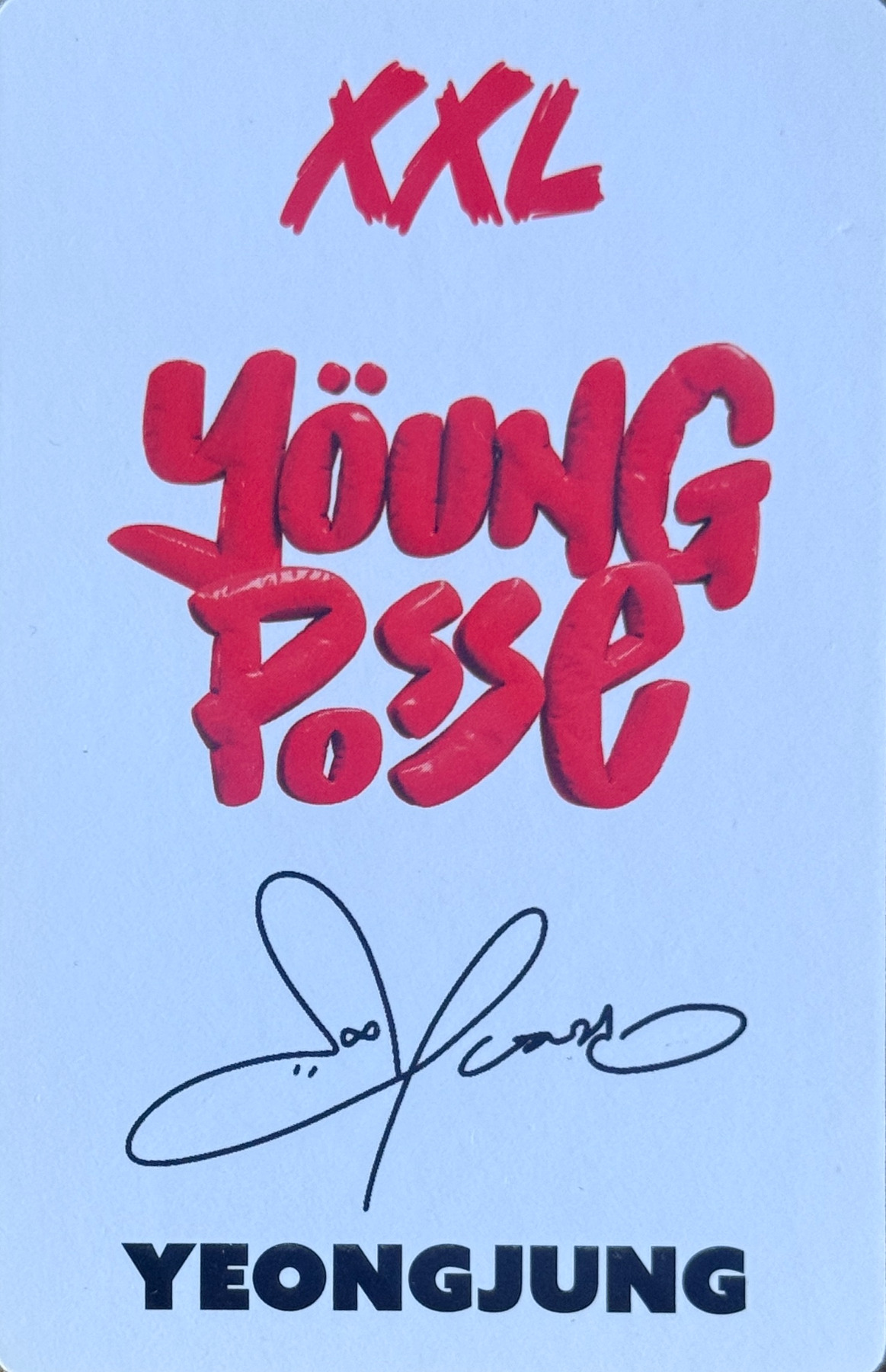 Yeonjung YOUNG POSSE photocard back side - Photocard