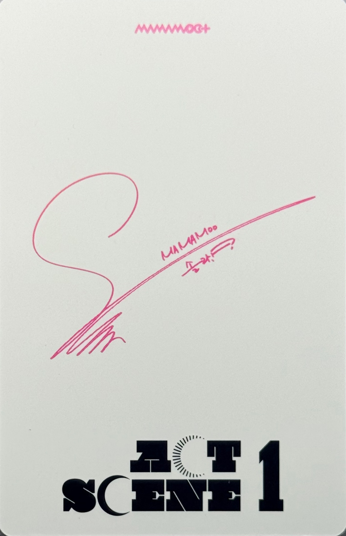 Solar MAMAMOO+ photocard back side - Photocard