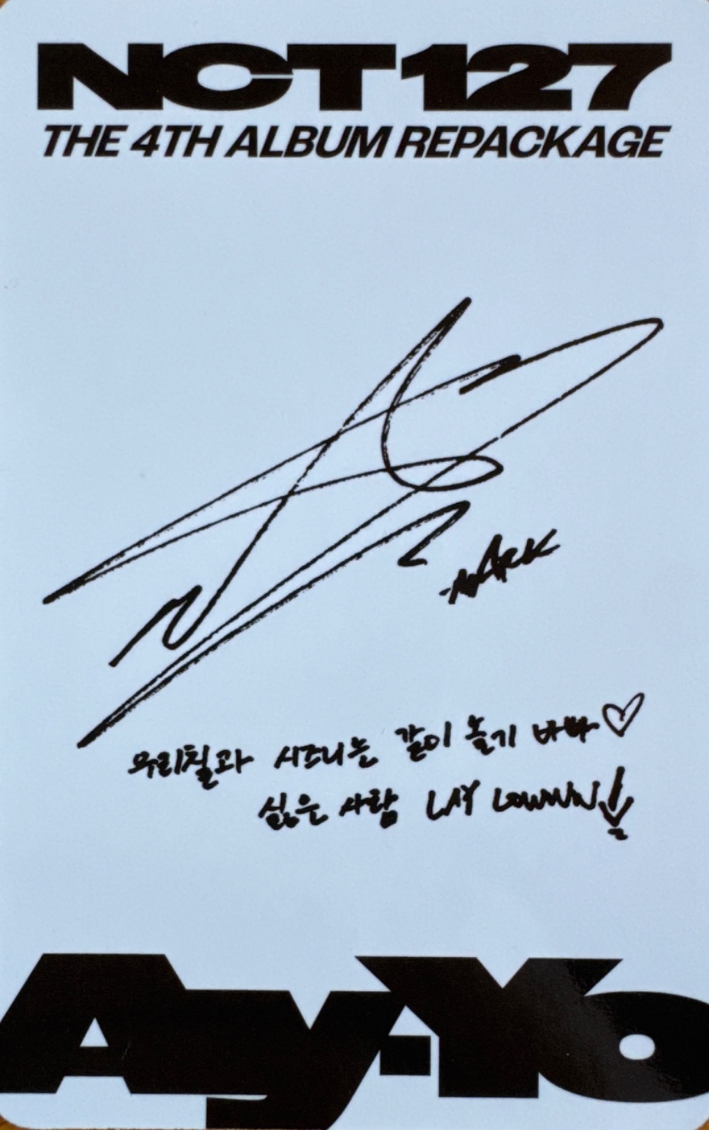 Mark NCT 127 photocard back side - Photocard
