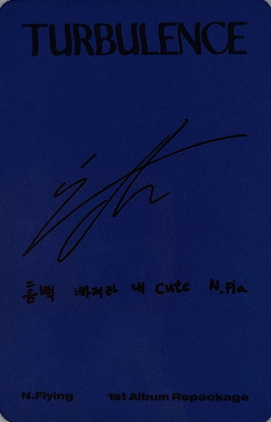 Seunghyub N.Flying photocard back side - Selfie Photocard