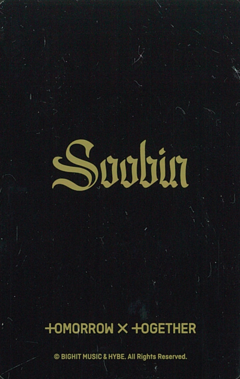 Soobin TXT photocard back side - Photocard