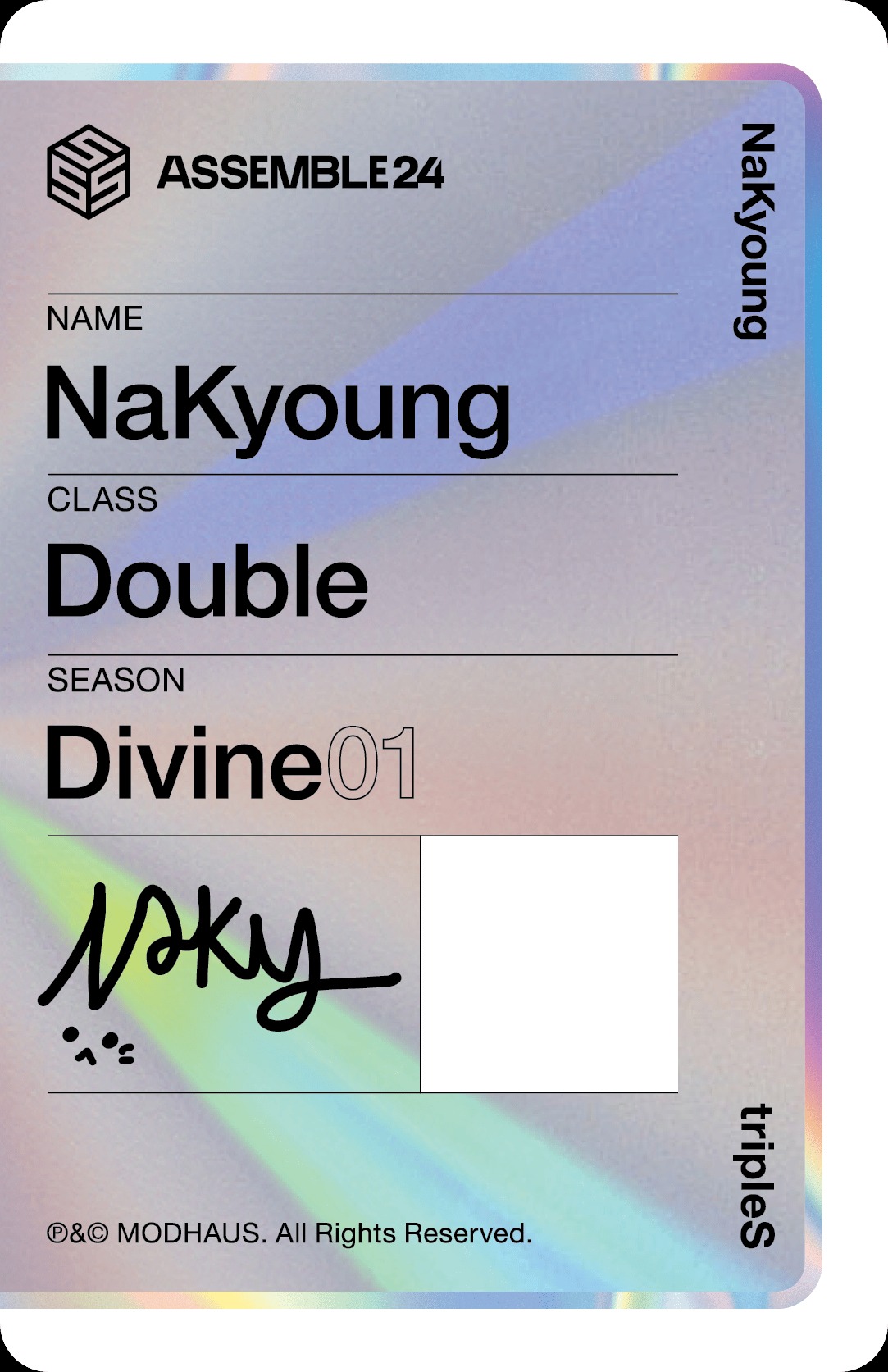 Nakyoung tripleS photocard back side - Photocard (Ver 1)