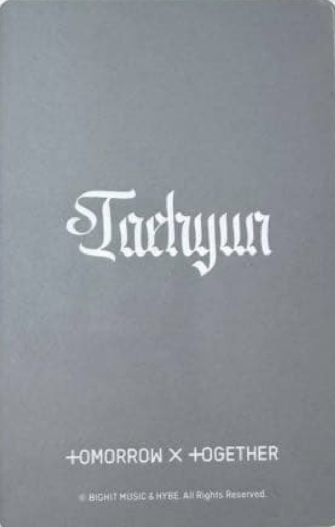 Taehyun TXT photocard back side - Photocard