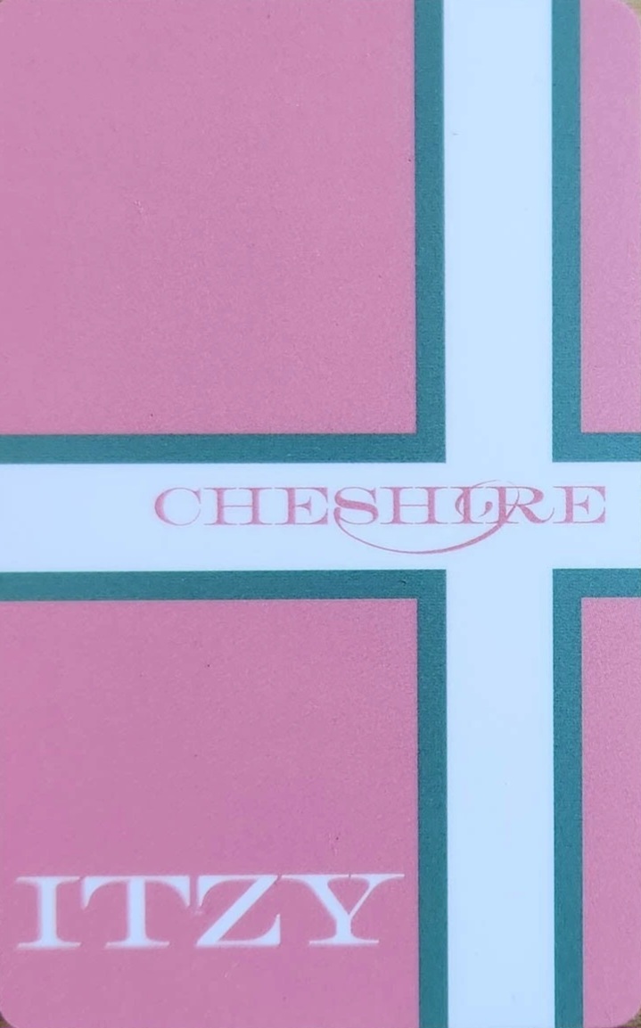 Chaeryeong ITZY photocard back side - Lucky Draw