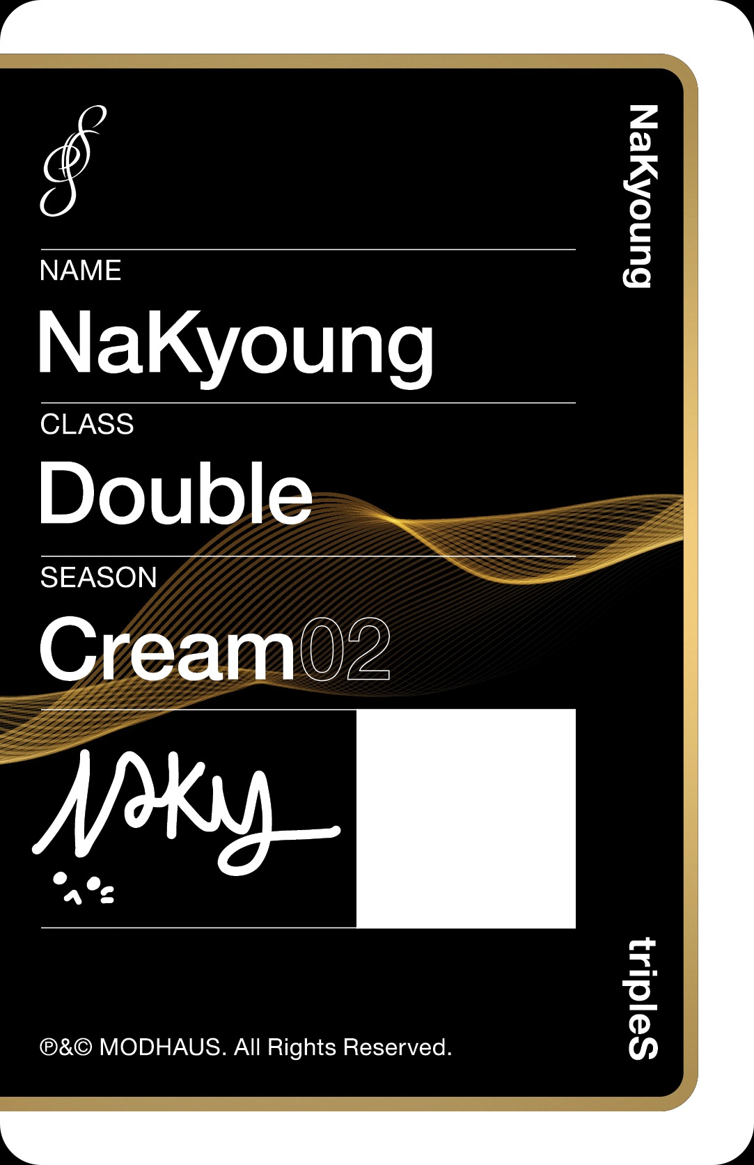 Nakyoung tripleS photocard back side - Double Class Objekt