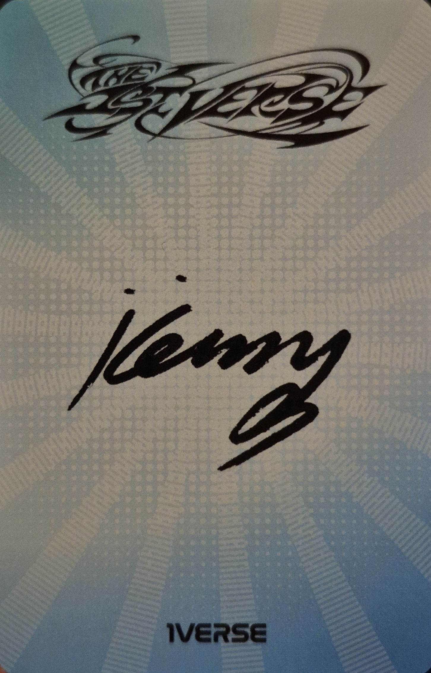 Kenny 1VERSE photocard back side - Signed Album Benefit
