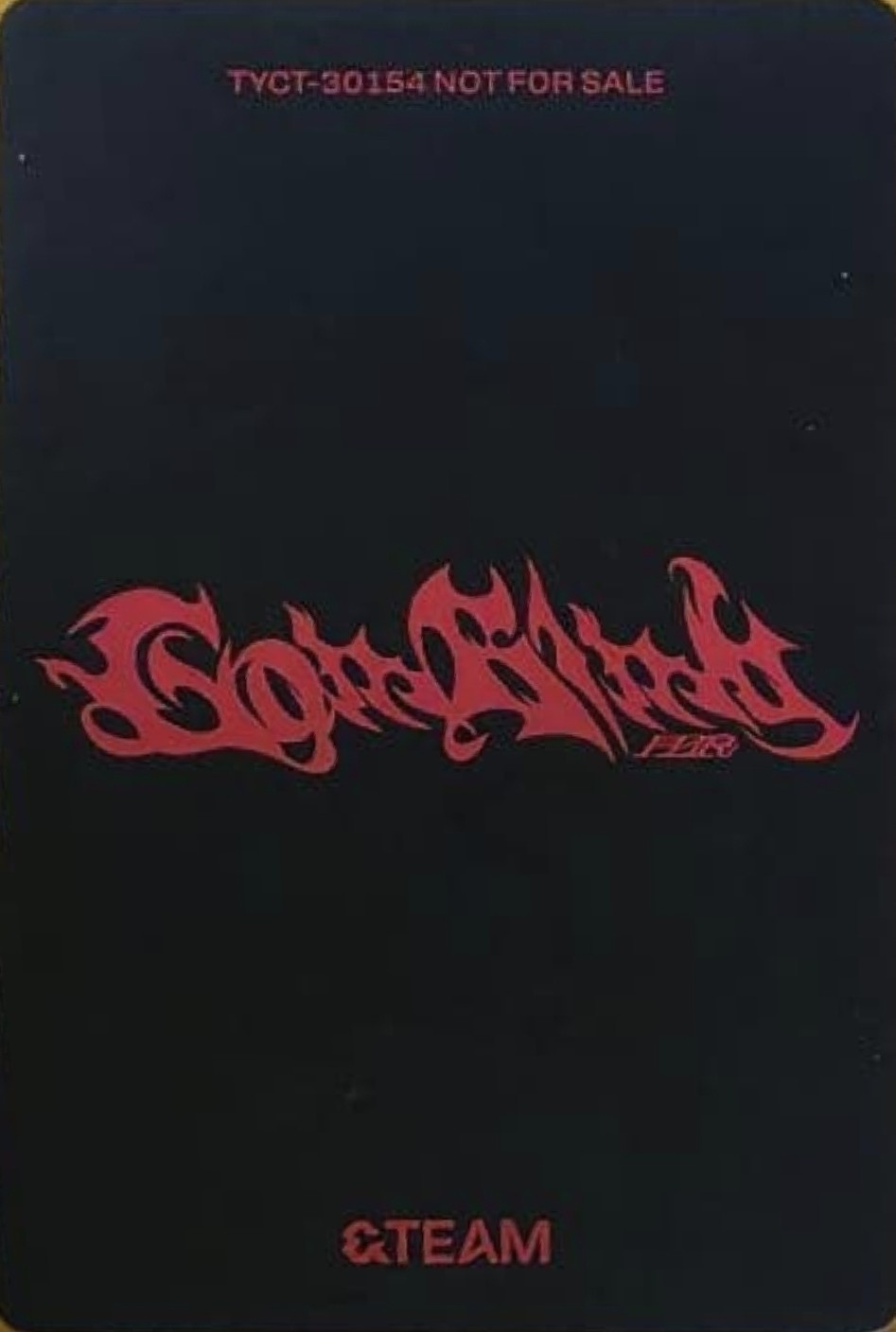 EJ &TEAM photocard back side - Photocard