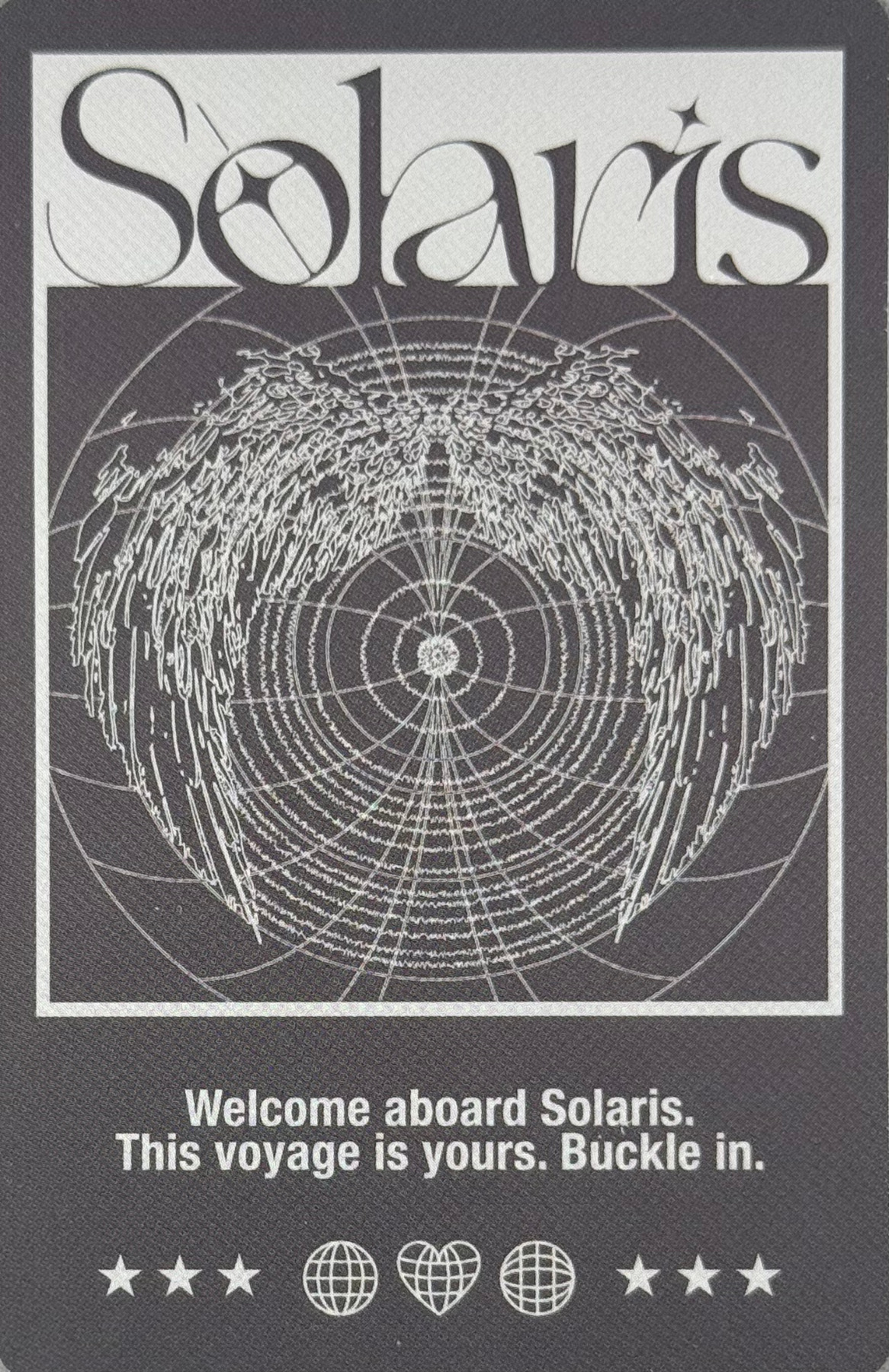 Solar Solar photocard back side - T-Shirt Benefit
