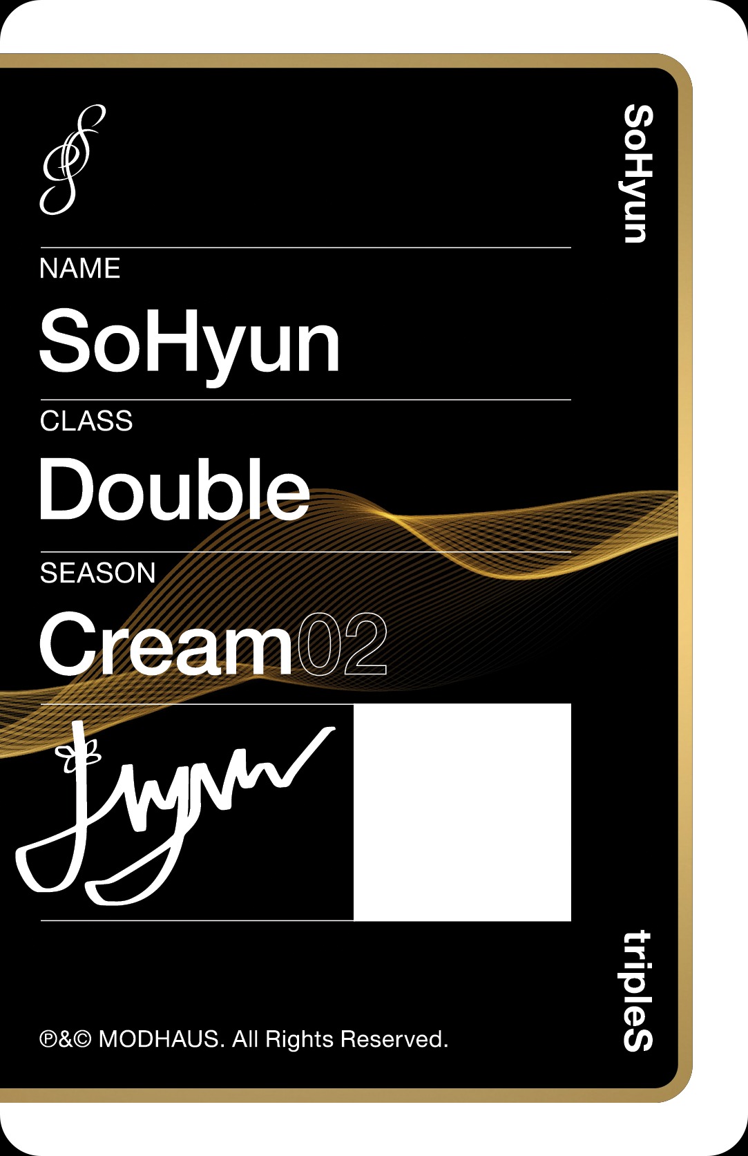Sohyun tripleS photocard back side - Double Class Objekt