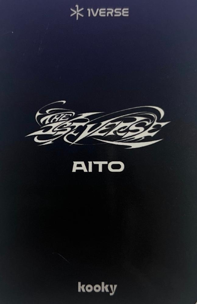 Aito 1VERSE photocard back side - Hayward Benefit