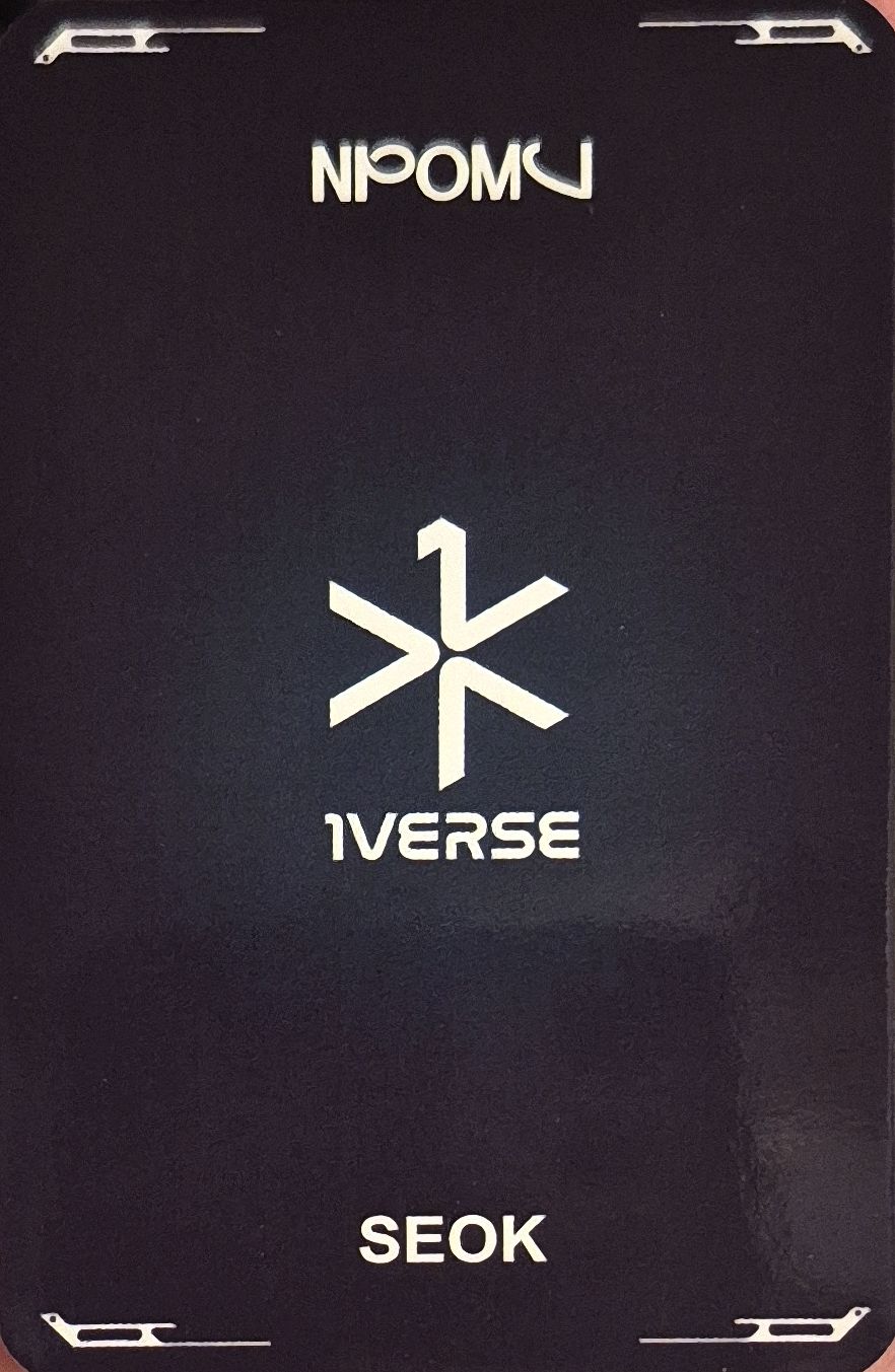 Seok 1VERSE photocard back side - Benefit