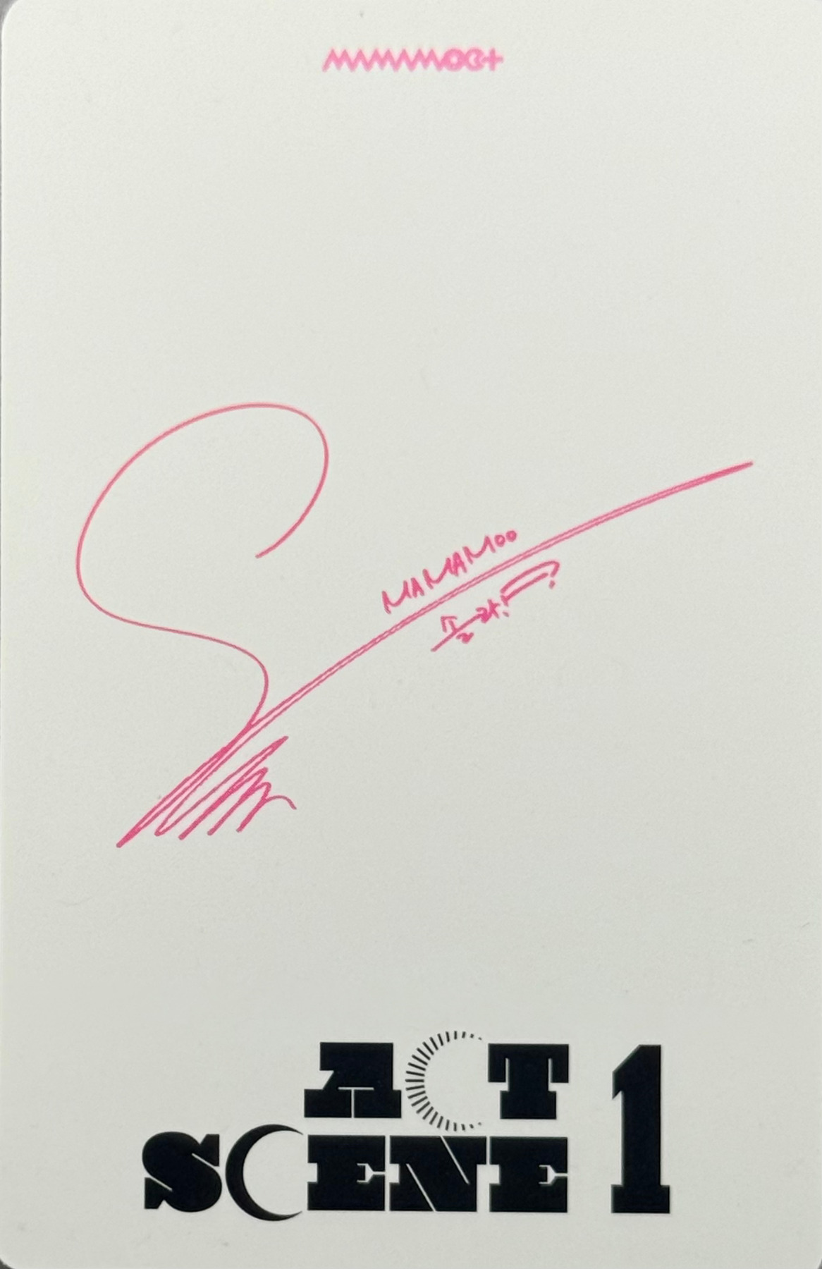 Solar MAMAMOO+ photocard back side - Photocard