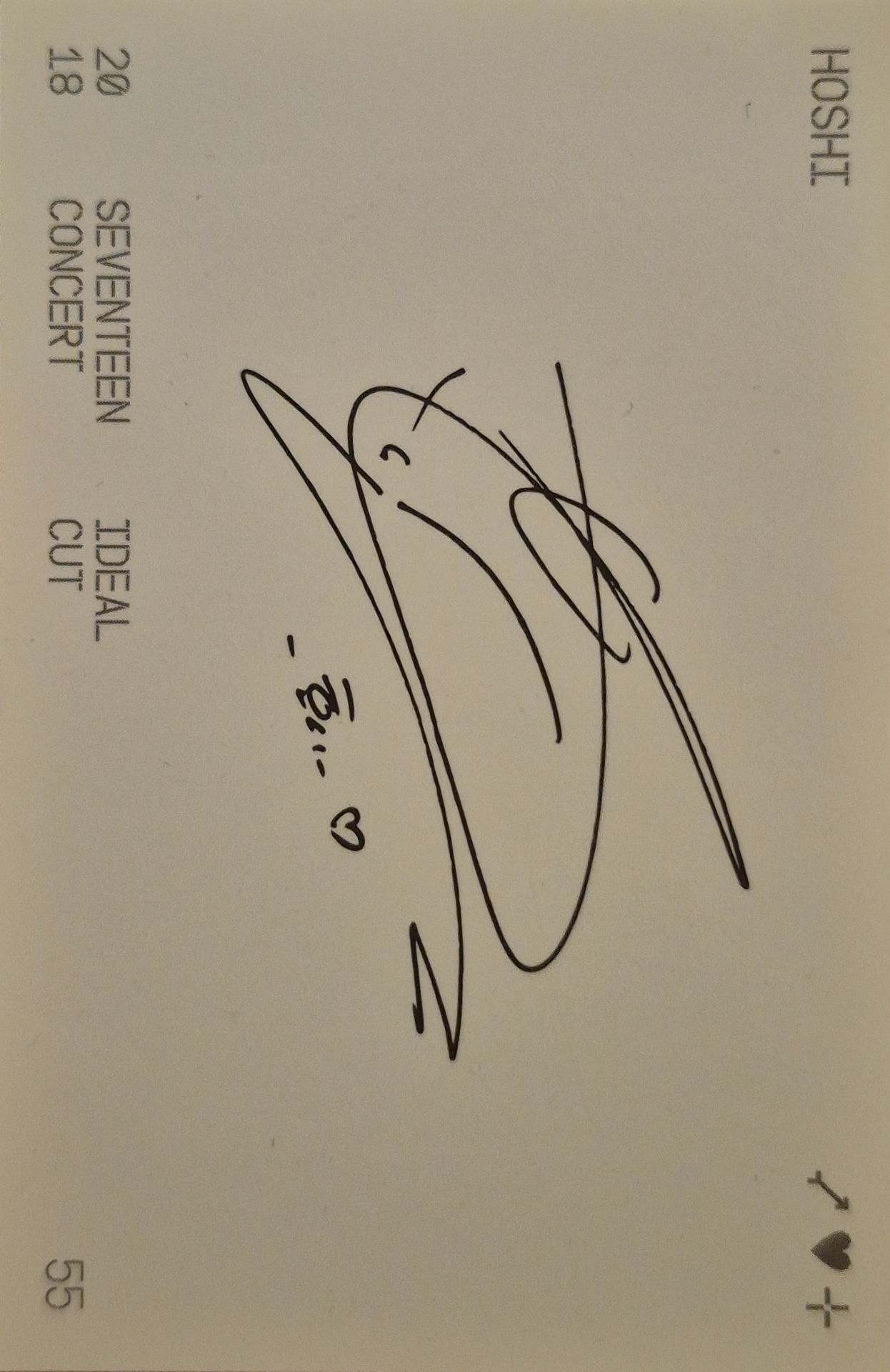 Hoshi SEVENTEEN photocard back side - Trading Card