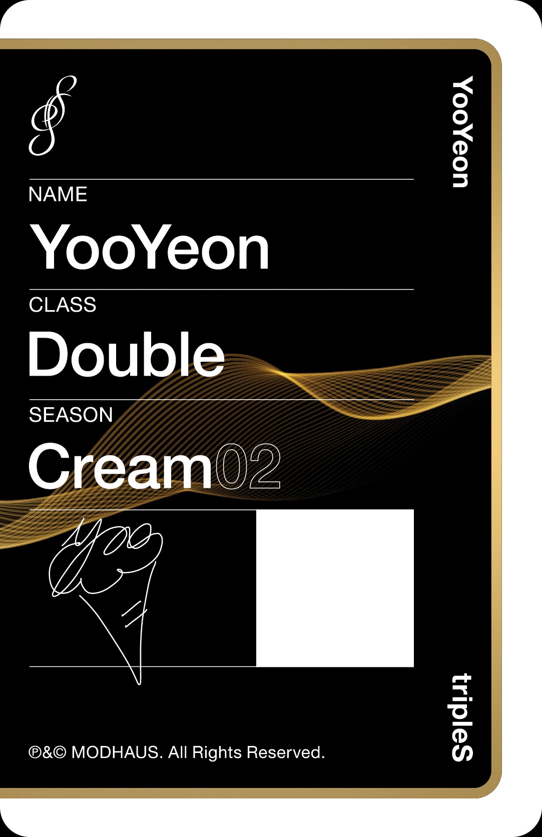 Yooyeon tripleS photocard back side - Double Class Objekt