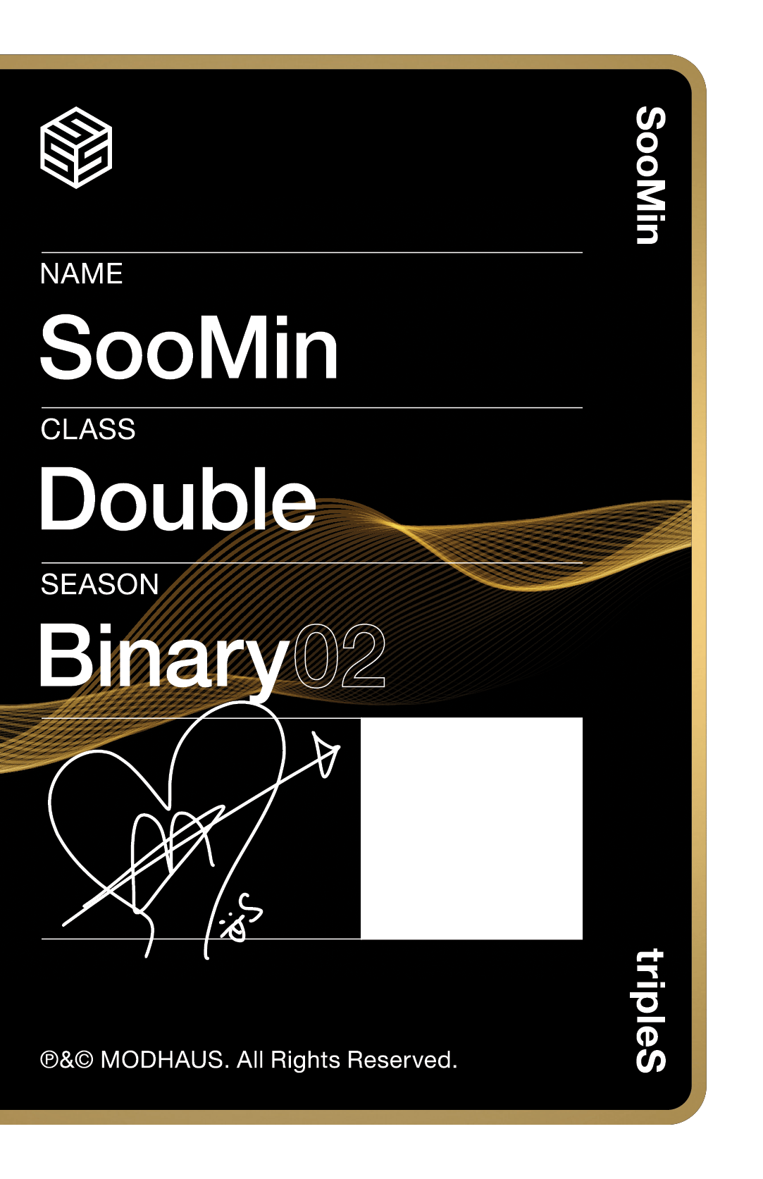 Soomin tripleS photocard back side - Double Class Objekt