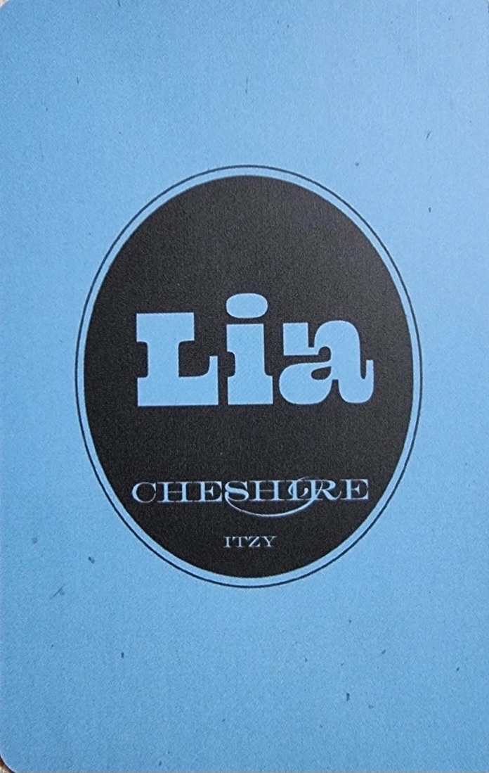LIA ITZY photocard back side - Photocard