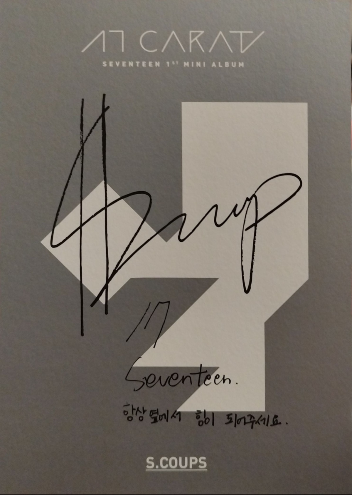 S.coups SEVENTEEN photocard back side - Postcard Set
