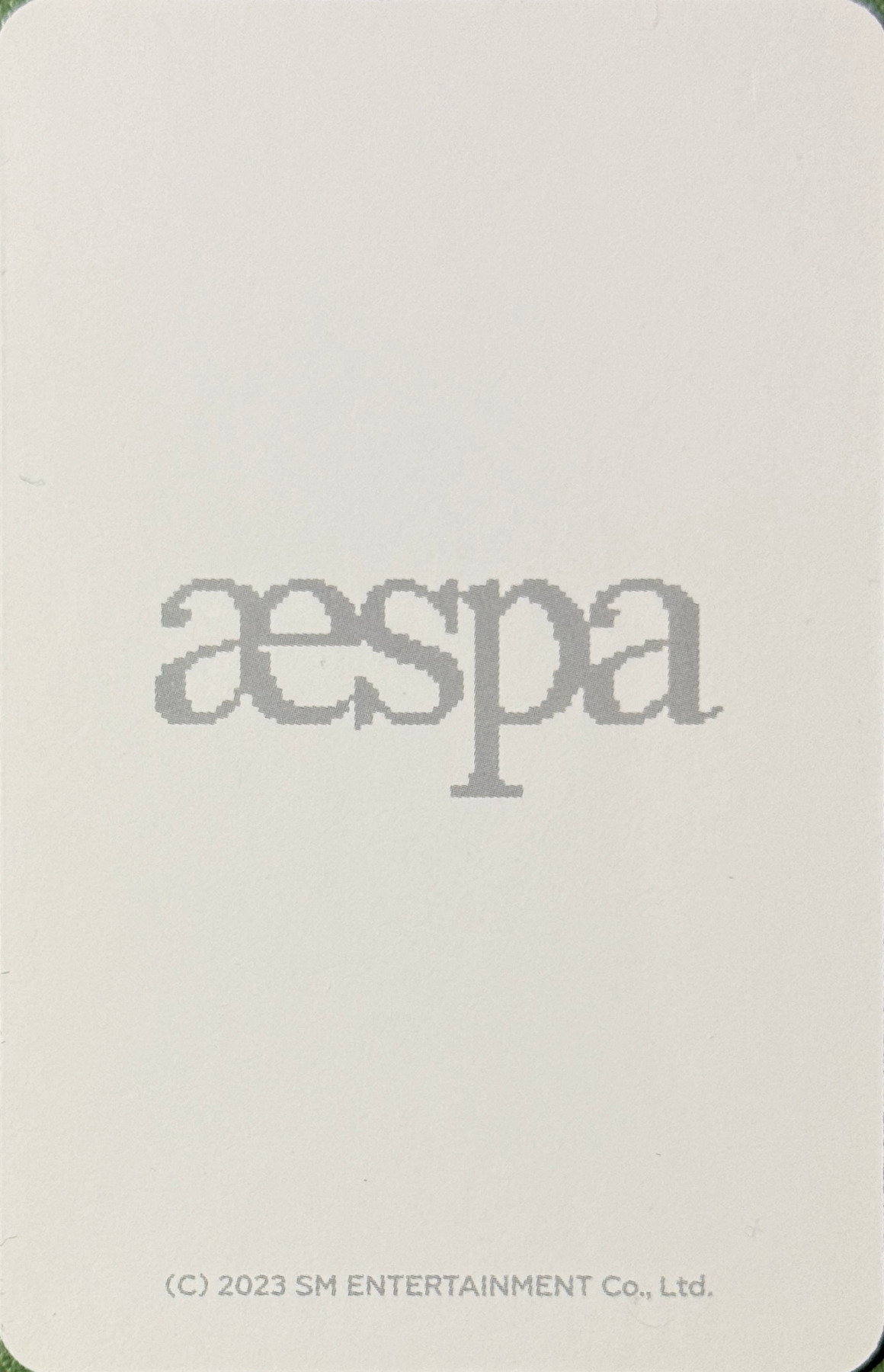 Giselle aespa photocard back side - Trading Card Set B