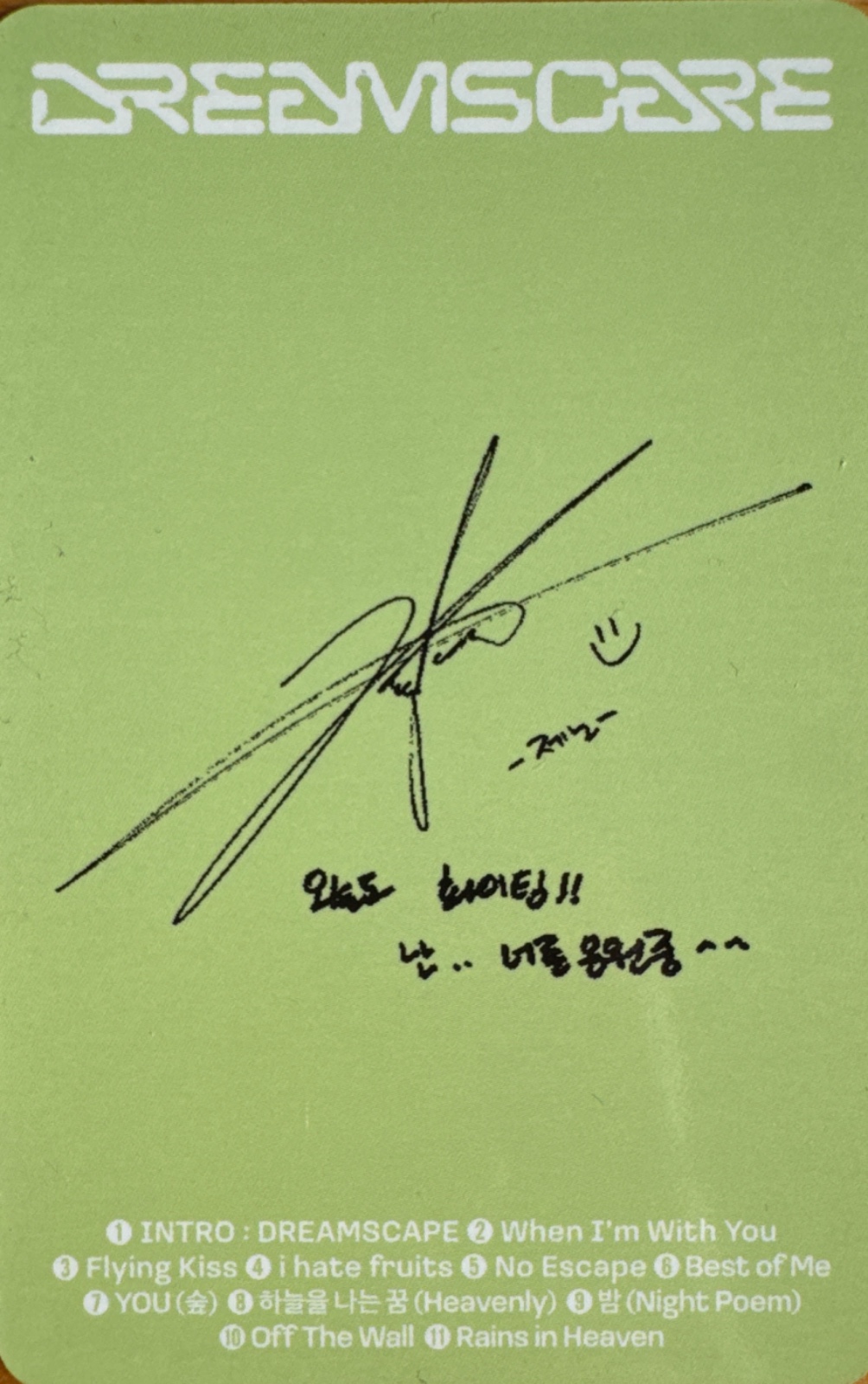 Jeno NCT DREAM photocard back side - Photocards