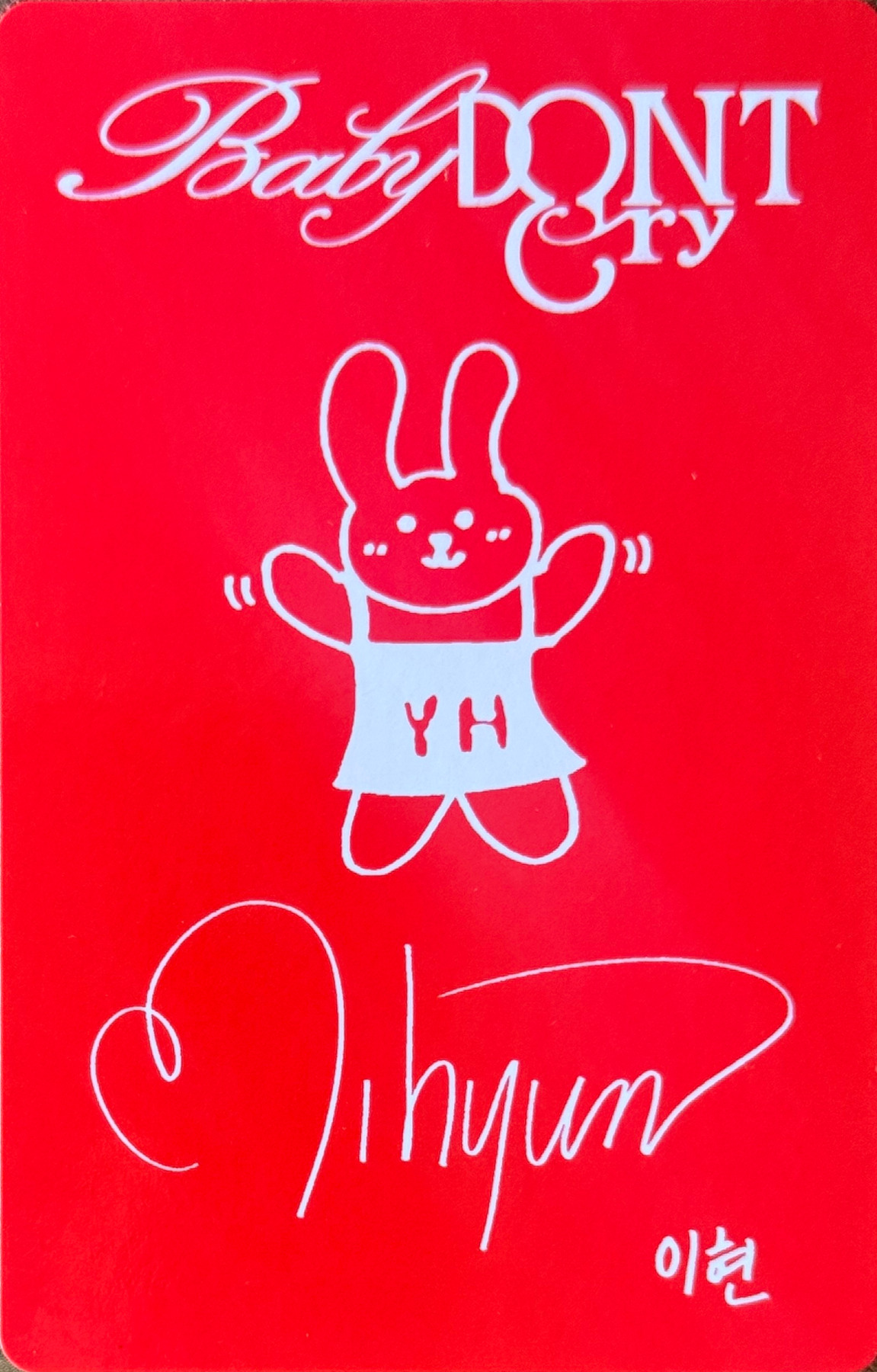 Yihyun Baby DONT Cry photocard back side - Photocards