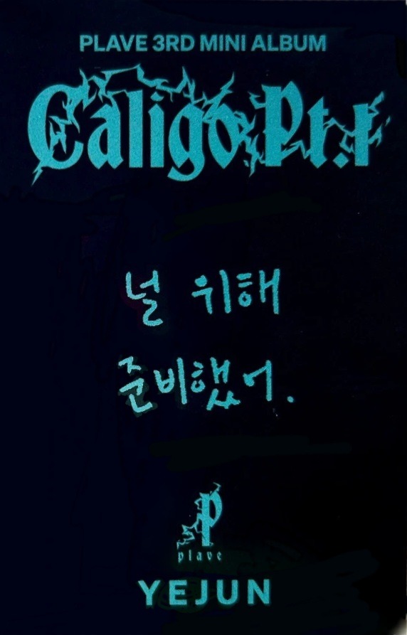 Yejun PLAVE photocard back side - Photocard Pack