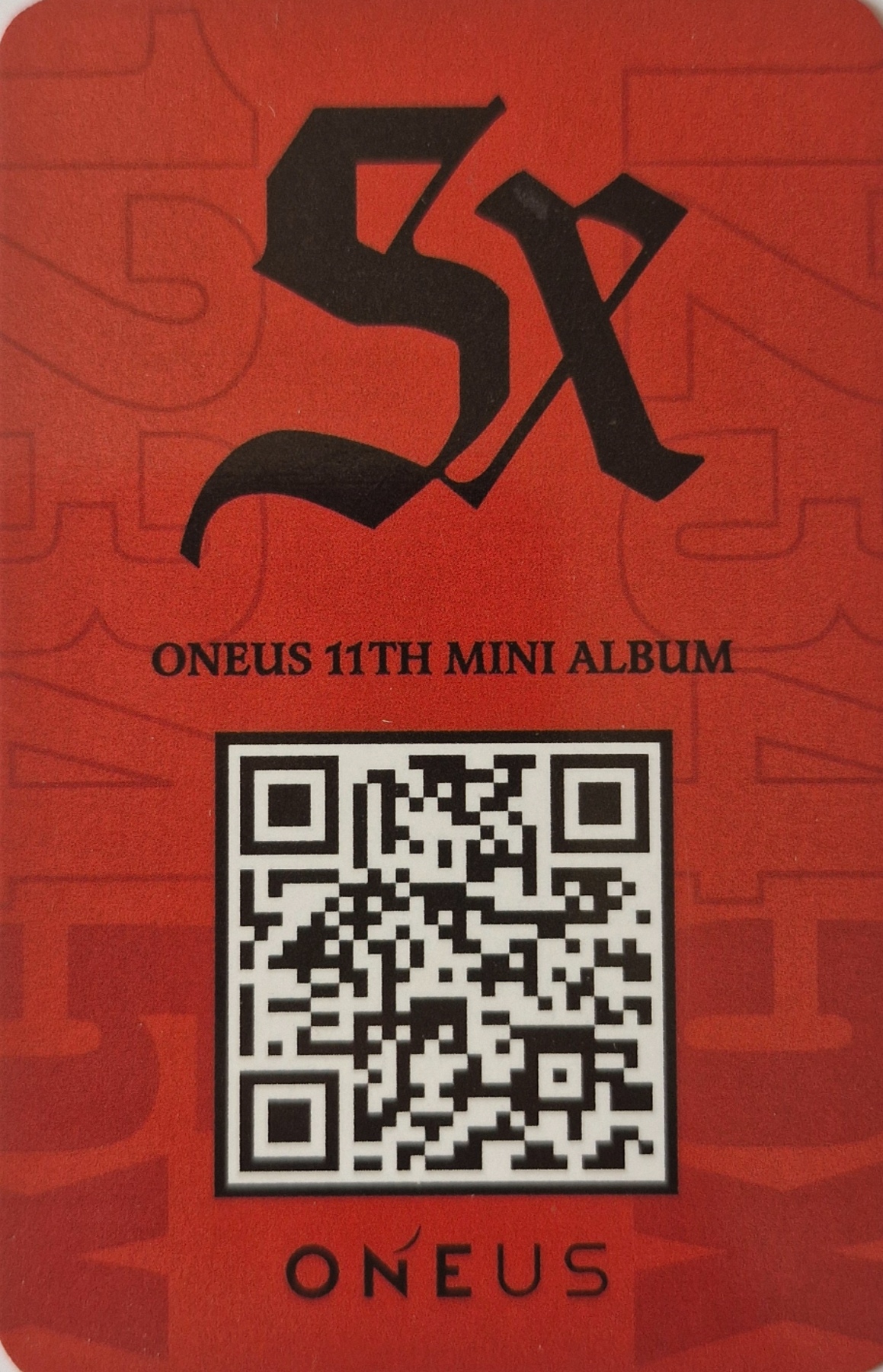 Leedo ONEUS photocard back side - Benefit