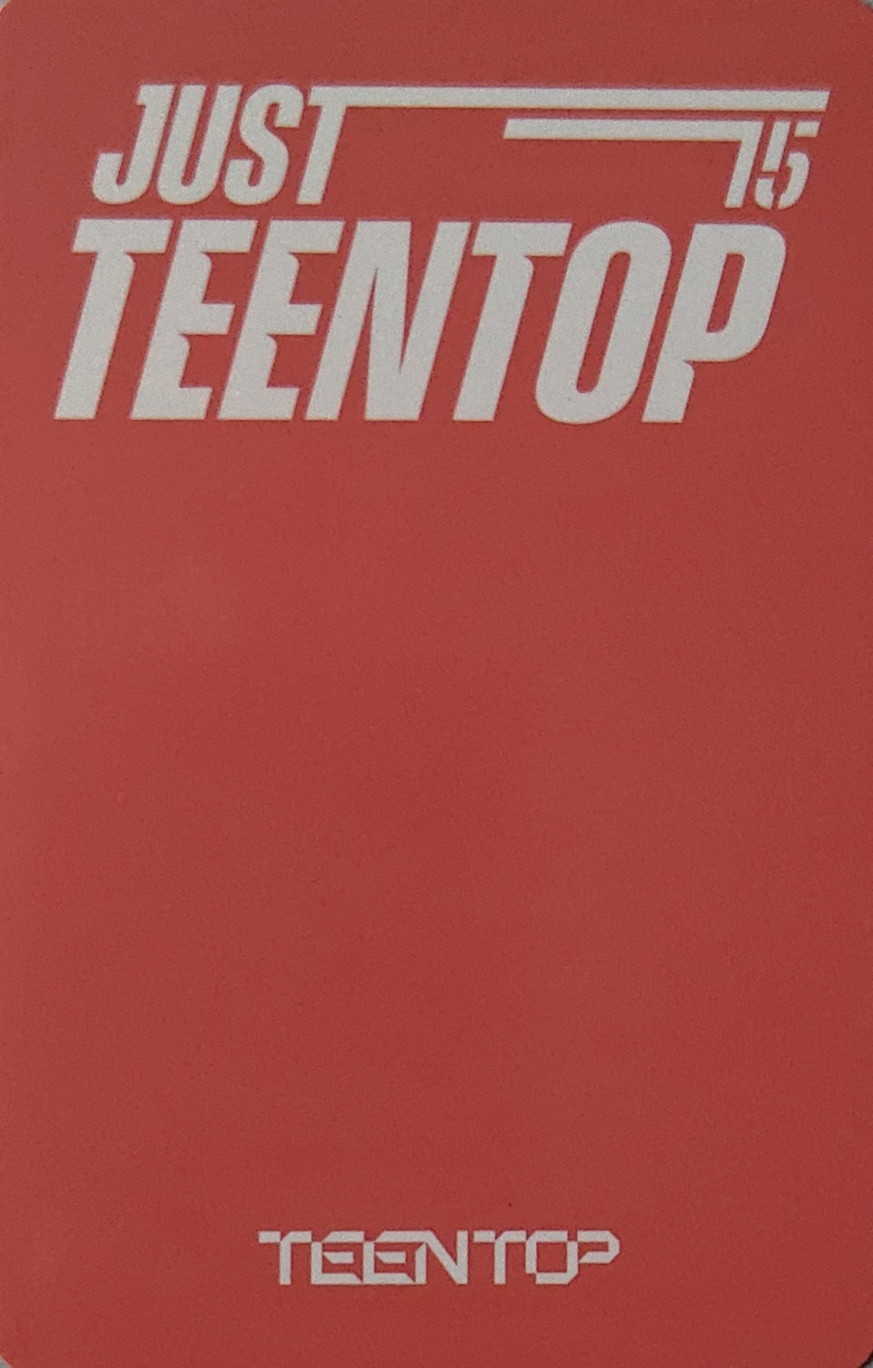 Chunji TEEN TOP photocard back side - Photocard