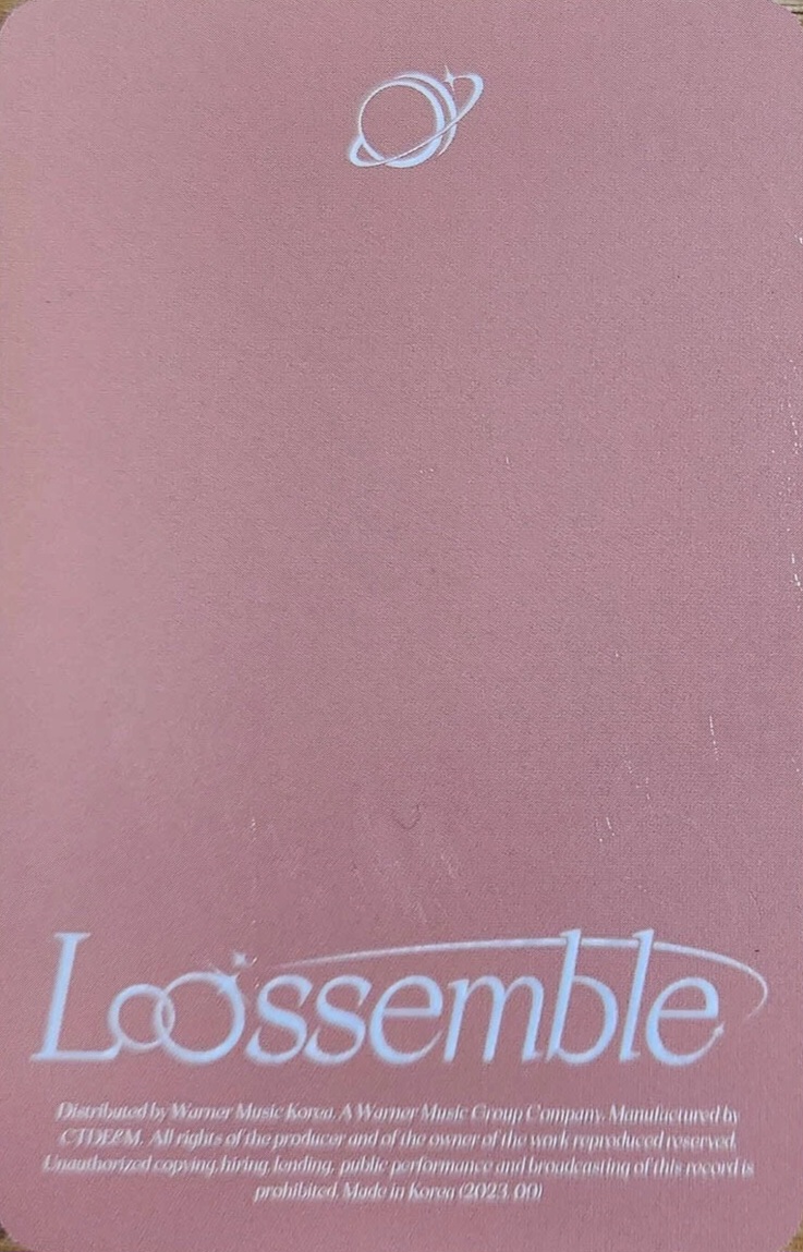 Yeojin Loossemble photocard back side - Photocard