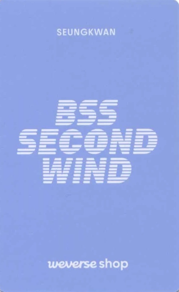 Seungkwan BSS photocard back side - Preorder Benefit