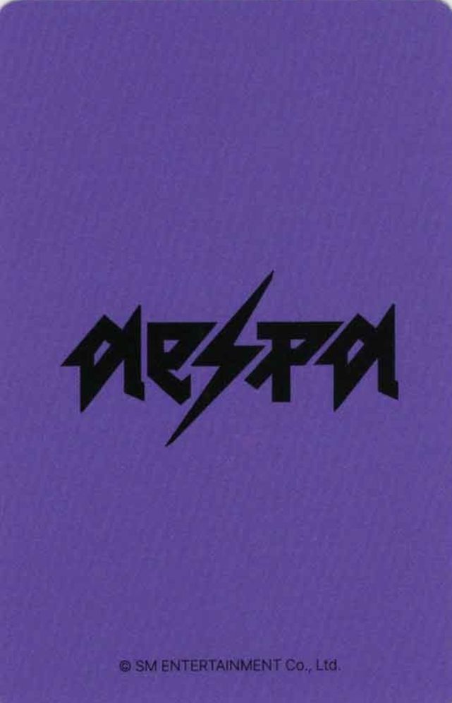 Winter aespa photocard back side - Pre-Order