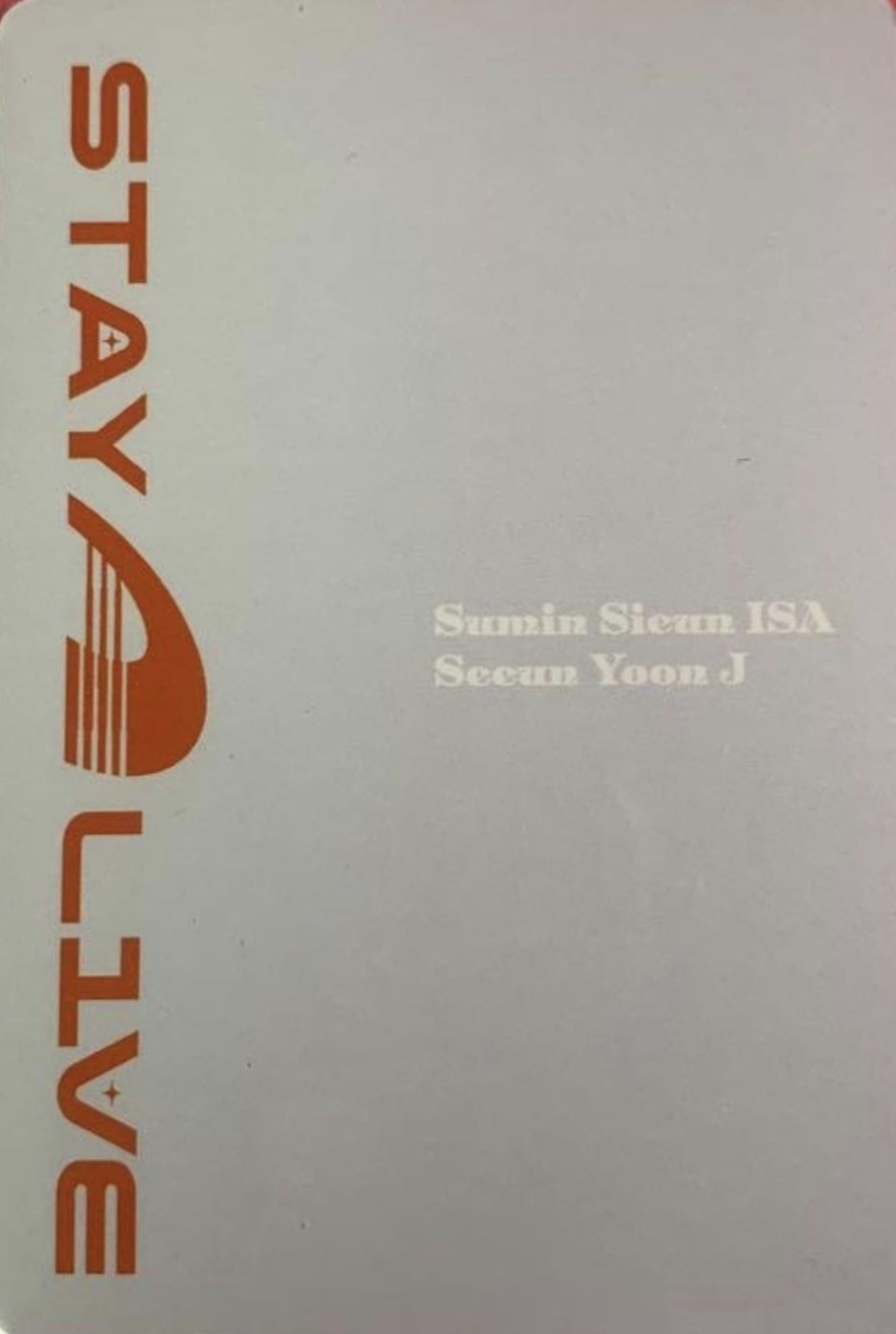 Seeun STAYC photocard back side - Trading Card