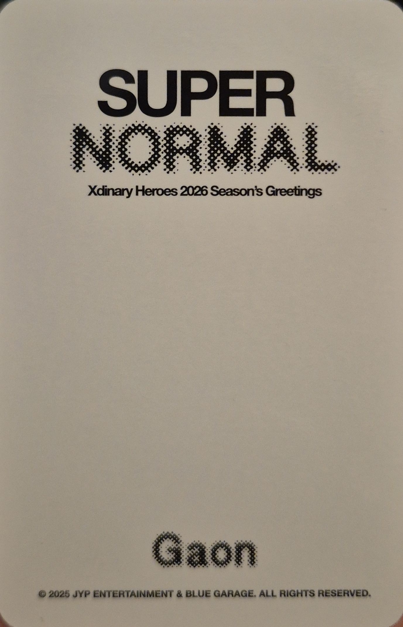 Gaon Xdinary Heroes photocard back side - Selfie Photocard Set