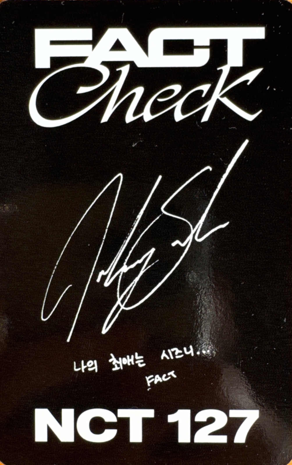 Johnny NCT 127 photocard back side - Photocards