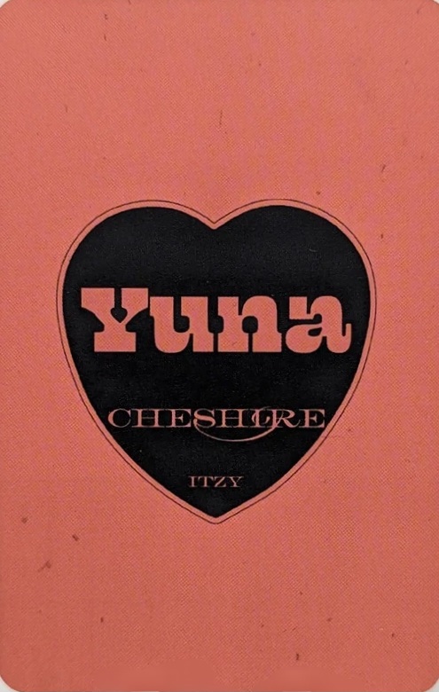 Yuna ITZY photocard back side - Photocard