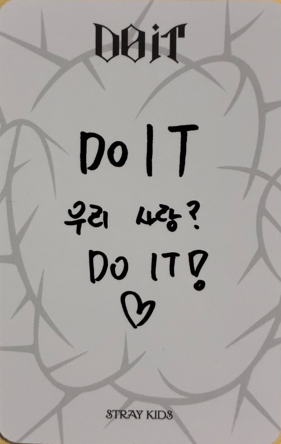 Changbin Stray Kids photocard back side - Random Photocard