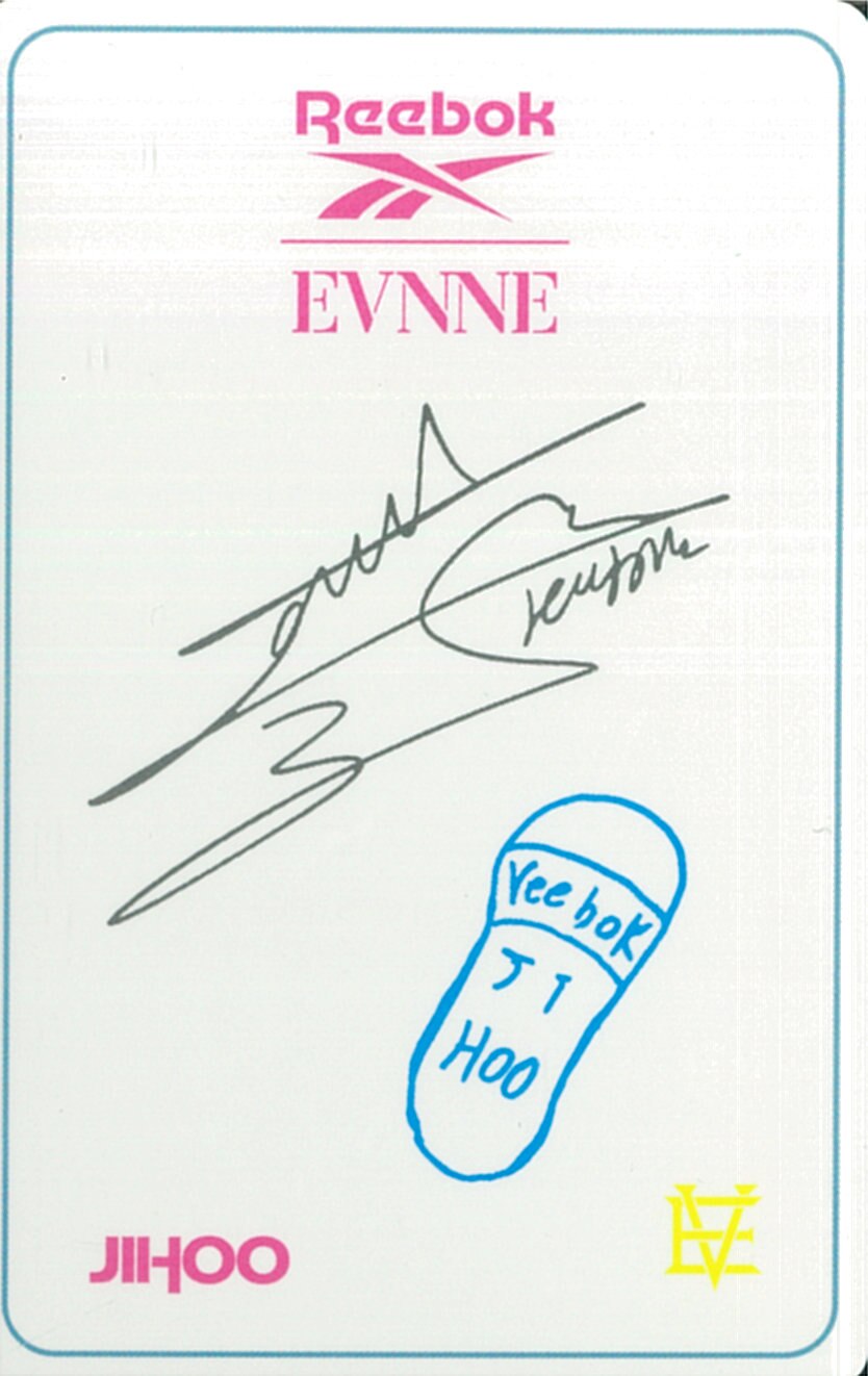 Jihoo EVNNE photocard back side - Benefit