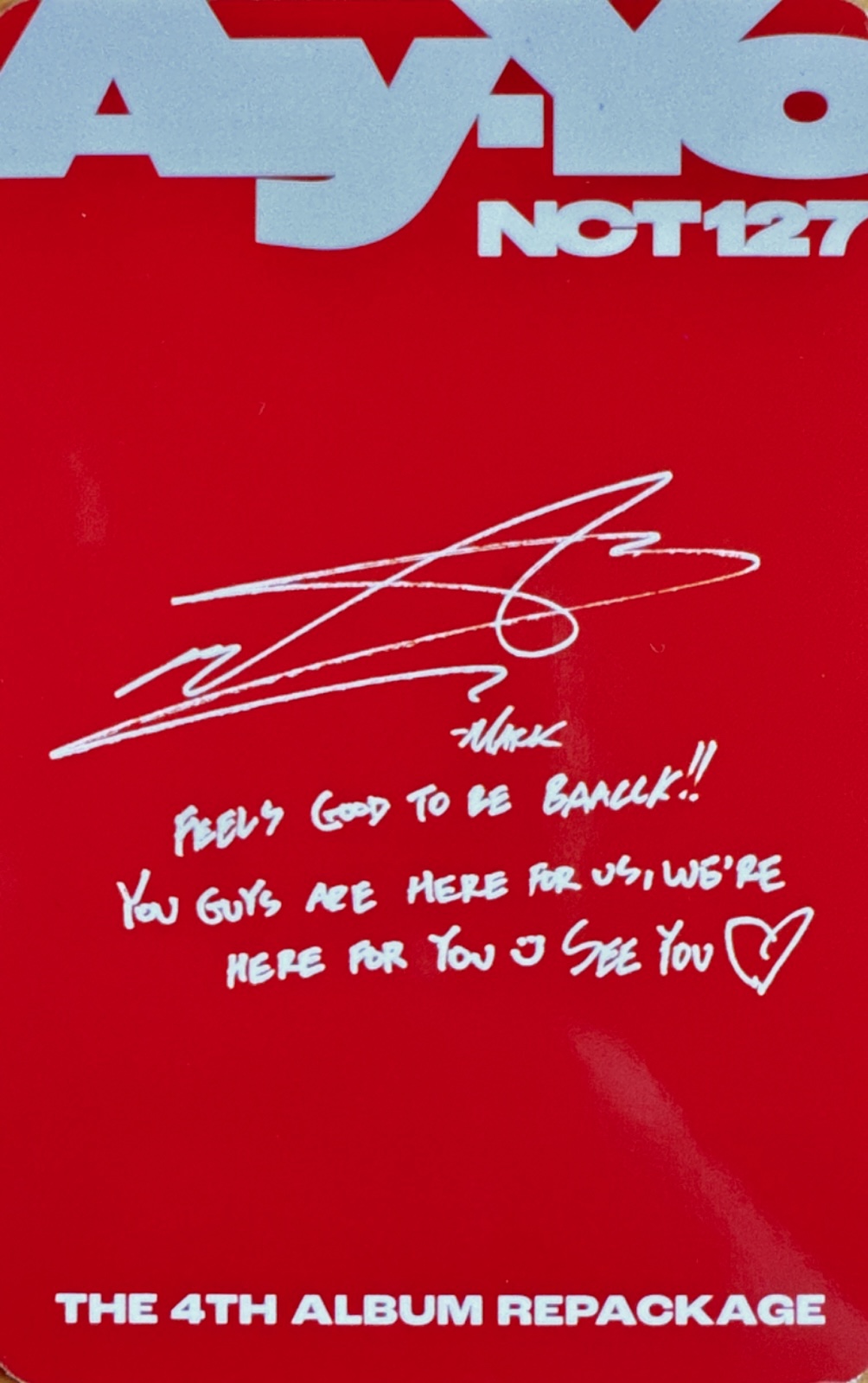 Mark NCT 127 photocard back side - Photocard