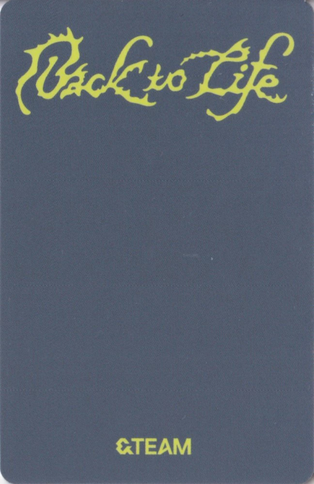 Nicholas &TEAM photocard back side - Preorder Benefit