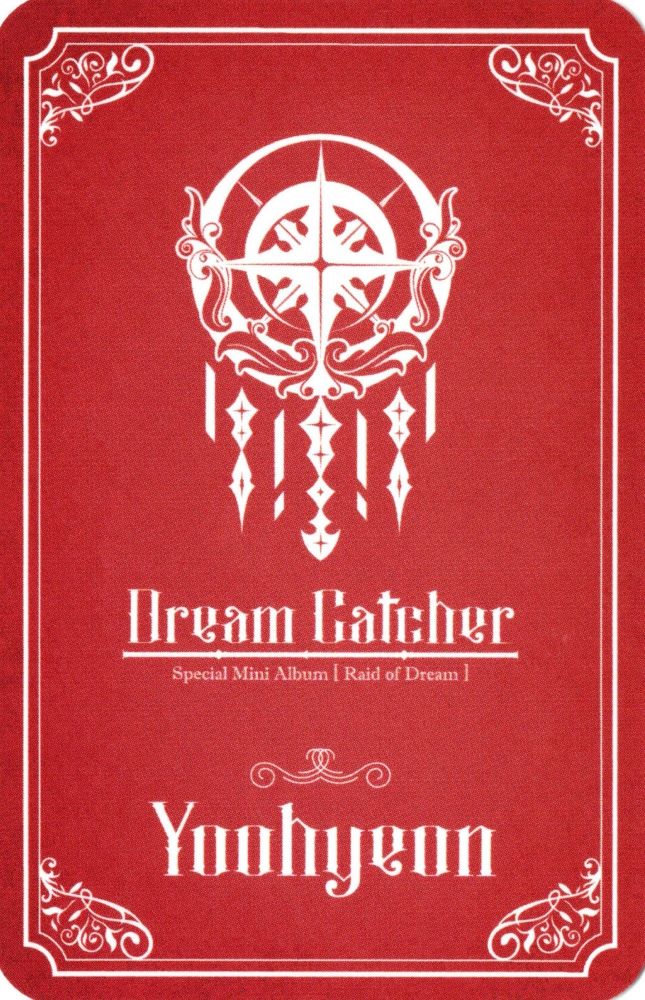 Yoohyeon Dreamcatcher photocard back side - Preorder Benefit