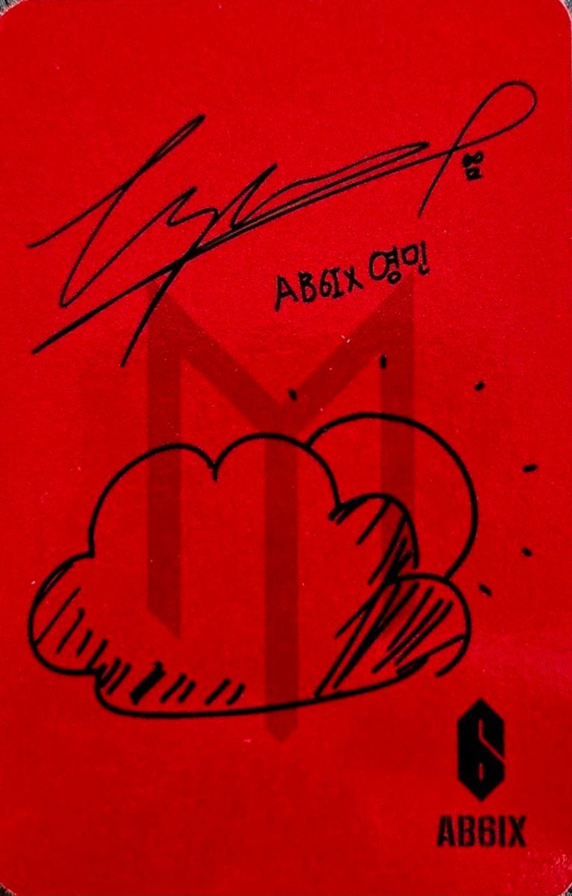 Youngmin AB6IX photocard back side - Photocard