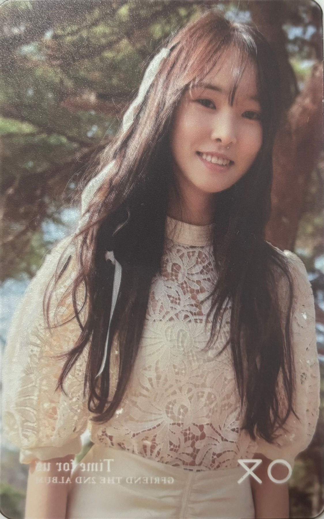 Yuju GFRIEND photocard back side - Transparent card