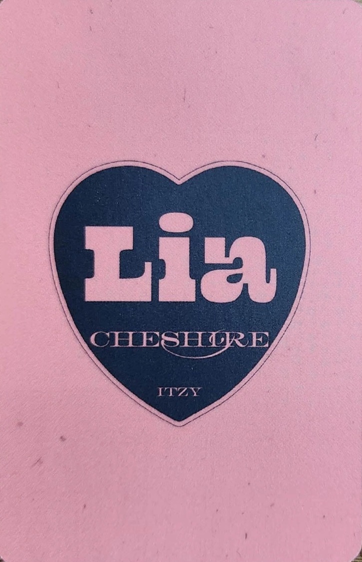 LIA ITZY photocard back side - Photocard