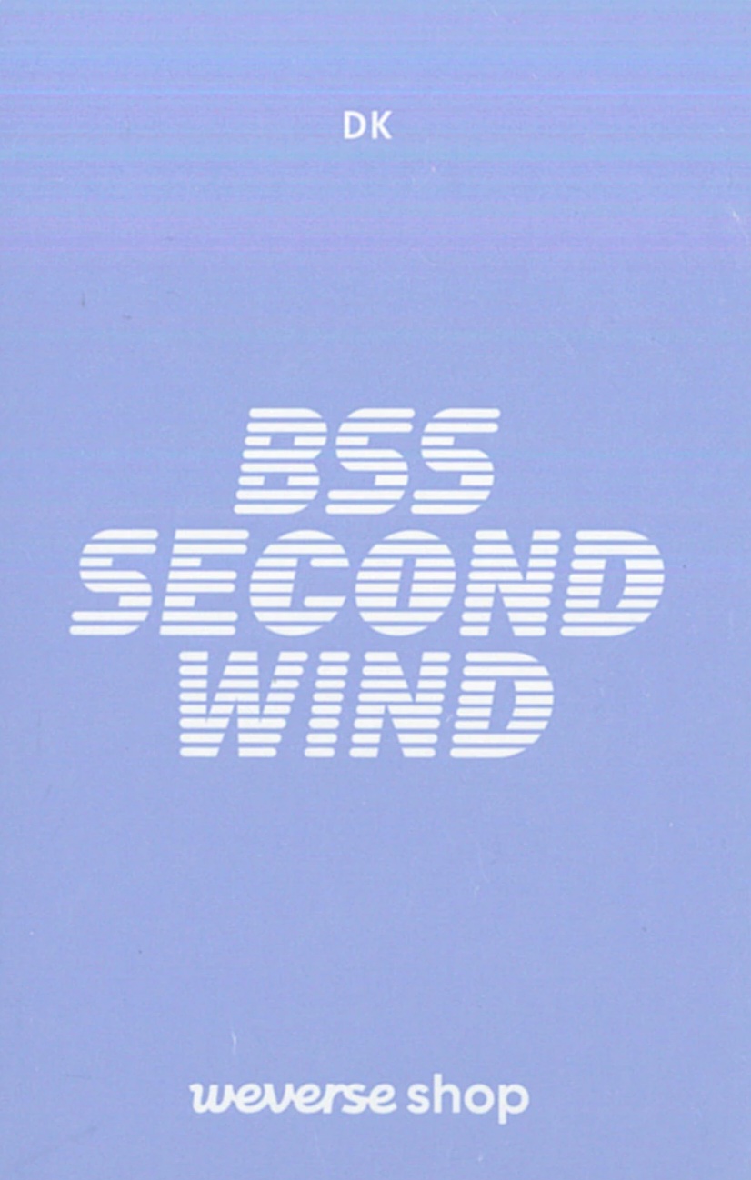 DK BSS photocard back side - Preorder Benefit