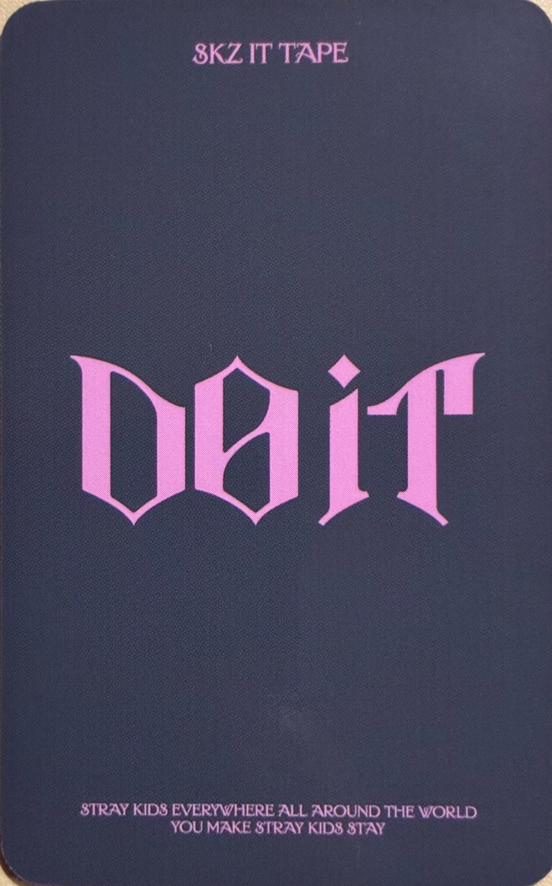 Seungmin Stray Kids photocard back side - Benefit